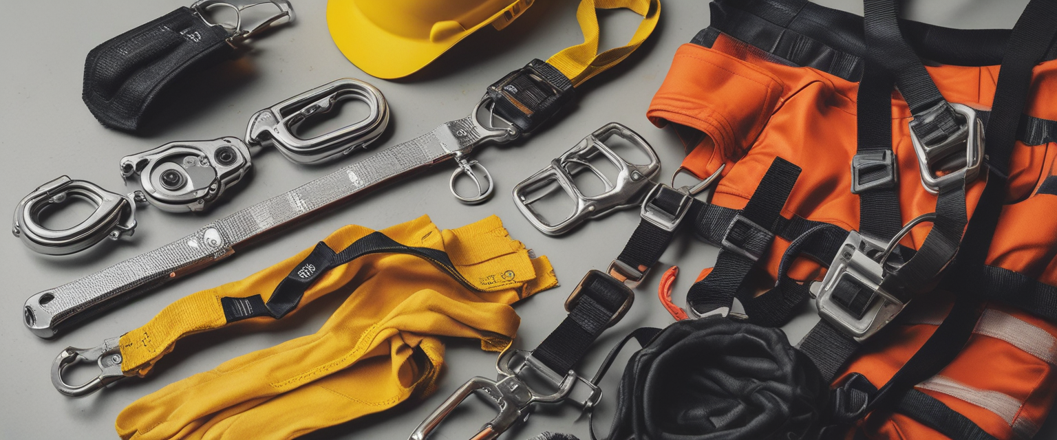 Fall protection equipment including harnesses and lanyards